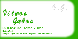 vilmos gabos business card